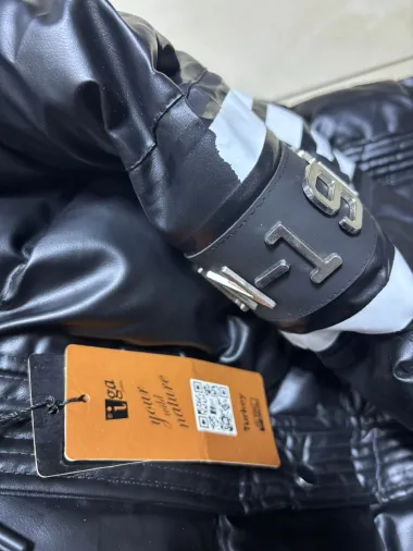 Geaca barbati groasa neagra de iarna cu defect DEF9025 D0-5